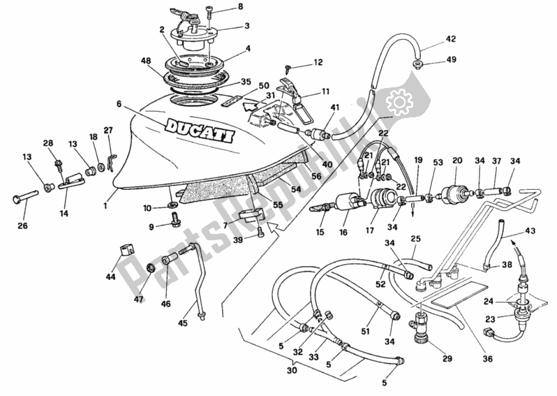 Alle onderdelen voor de Benzinetank van de Ducati Supersport 600 SS 1995